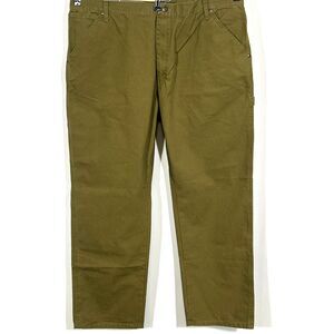 Wrangler Authentics Men's Carpenter Jeans 42x32 Olive Drab Heavyweight NWT